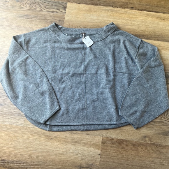 Free People Jamie Sweater Dark Heather Grey - Picture 2 of 5